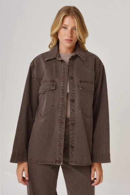 Overshirt Stone Chocolate